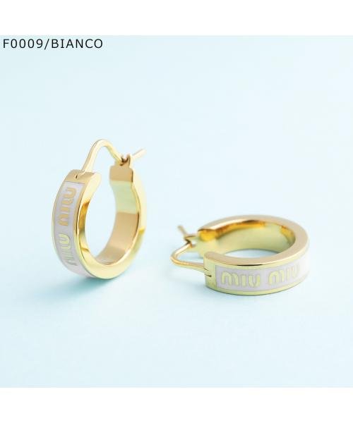 MIUMIU フープピアス 5IO103 2F6T ロゴ フープピアス 5IO103 2F6T