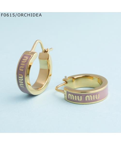 MIUMIU フープピアス 5IO103 2F6T ロゴ フープピアス 5IO103 2F6T