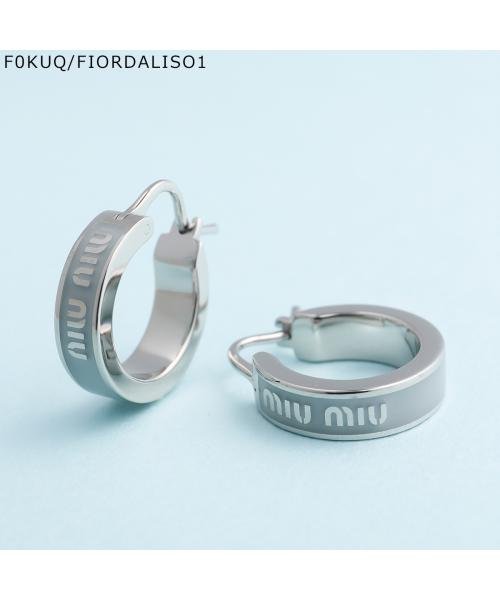 MIUMIU フープピアス 5IO103 2F6T ロゴ フープピアス 5IO103 2F6T