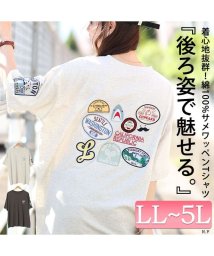 GOLD JAPAN/サメワッペンコットンTシャツ　大きいサイズ レディース ビッグサイズ/506282009