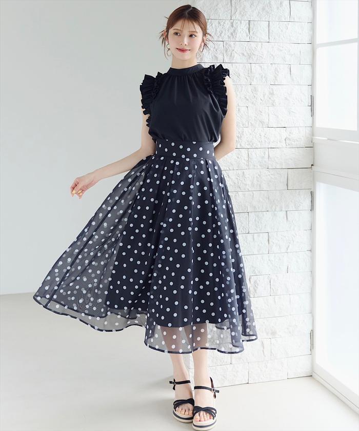 lig.シアーボリュームスカート 新品lig.【リグドット】グレーSサイズシアーボリュームスカート