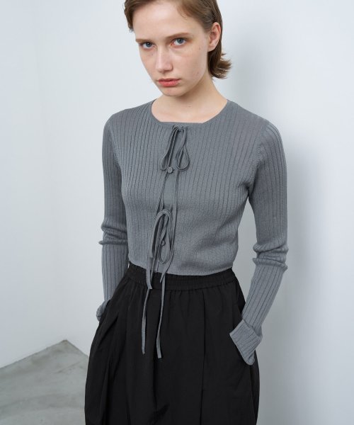 フロントリボンカーディガン 