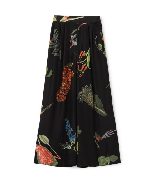 CABaN BIRD SINGING シルク 2タックワイドパンツ 