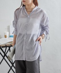 NICE CLAUP OUTLET/袖ドロストシアーシャツ/506216399