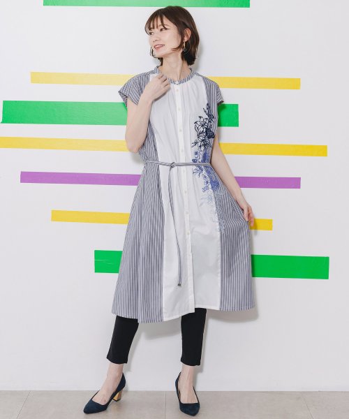 RED VALENTINO ストライプ シャツワンピース（中古・古着通販 