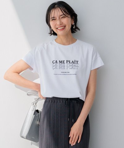 【UVカット/洗える】CA ME PLAIT ロゴTシャツ