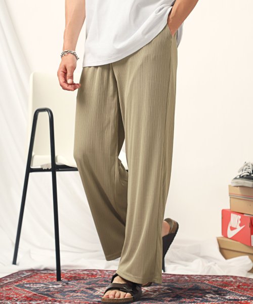 プリーツワイドイージーパンツ/ワイドパンツ メンズ レディース イージーパンツ プリーツ 楊柳 無地 人気・おすすめ|売れ筋商品・話題商品におすすめ 品質チェック済み 安心配送 プリーツワイドイージーパンツ/ワイドパンツ メンズ レディース イージーパンツ プリーツ 楊柳 無地 人気・おすすめ|売れ筋商品・話題商品におすすめ 品質チェック済み 安心配送