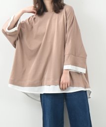felt maglietta/ゆるっと異素材レイヤードTシャツ/506296087