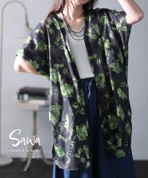Sawa a la mode/重なるニュアンスデザイン花柄シアーチュニックシャツ　レディース 大人 上品/506304206