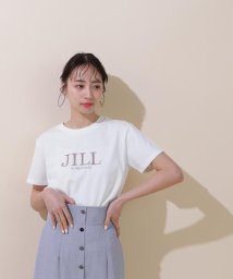 JILL by JILL STUART(ジル バイ ジル スチュアート)/オーガニック刺繍ロゴTシャツ　WEB限定カラー:アカロゴ/ピンクラメ1