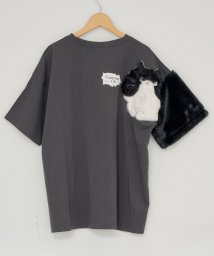 OLIVE des OLIVE/袖アニマルT トップス　Tシャツ　カジュアル　ゆったり/506292146