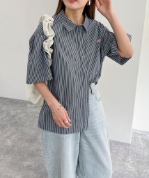 fredy emue/【WEB限定カラーあり】FR刺繍ハーフスリーブタックシャツ/506296810