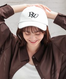 COLZA/ビッグロゴキャップ 帽子 レディース キャップ 刺繍 ロゴ おしゃれ 綿 夏 白 黒 /506305748