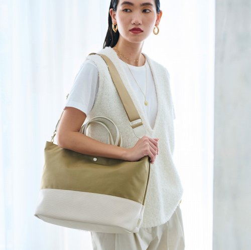 【Breath TOPKAPI】RIPPLE リプル エコナイロン コンビ ショルダー付 トートバッグ ナイロン