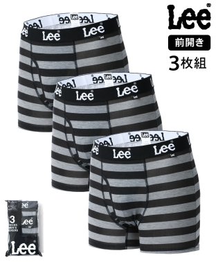 marukawa shonan/【Lee/リー】ボーダー ボクサーパンツ 3枚組み 3Pセット メンズ 下着 アンダーウェア ブランド インナー/506218214