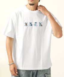 LUXSTYLE/猫刺繍ロゴ半袖Tシャツ/半袖 Tシャツ メンズ レディース 春 夏 ビッグシルエット 猫 刺繍 ロゴ 綿100％/506312516