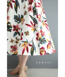 CAWAII/日差しに映えるボタニカル柄 花スカート/506315072