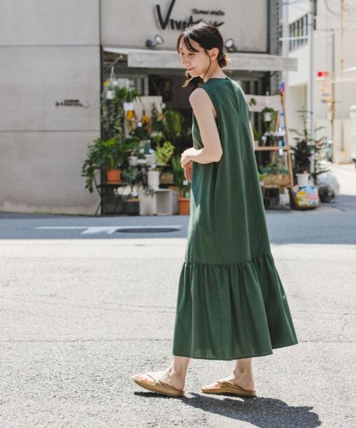 リネンノースリーブワンピース 人気・おすすめ｜使いやすい・旅行におすすめ 品質保証 全国発送