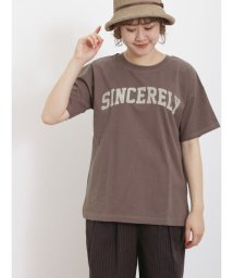 Samansa Mos2/【UVカット】ロゴプリントTシャツ/506316111