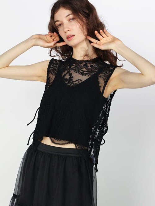 サイドリボン刺繍メッシュブラウス 人気・おすすめ｜省スペース設計・旅行向けにおすすめ お得商品 プライバシー配送