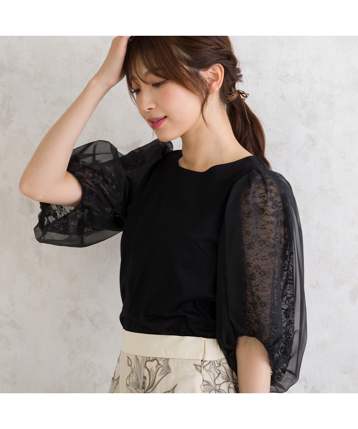 ブラック系｜カットソー・Tシャツ｜Rose Tiara(ローズティアラ