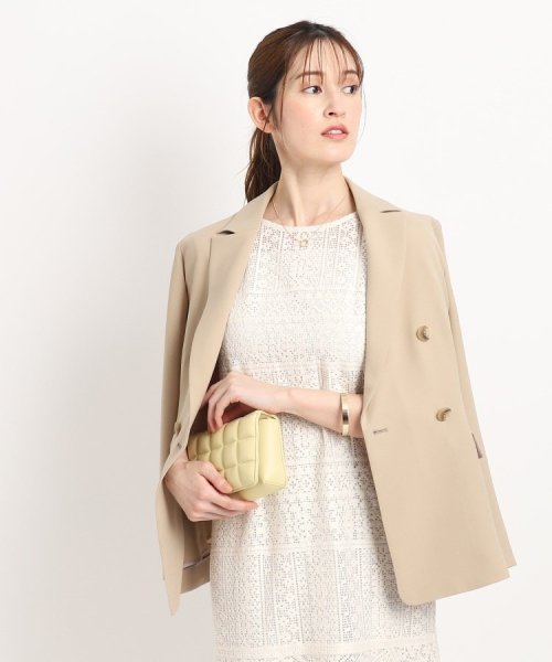 【洗える／日本製／裏地無し／シワになりにくい／ソフトな風合い】オンオフ使えるダブルジャケット 