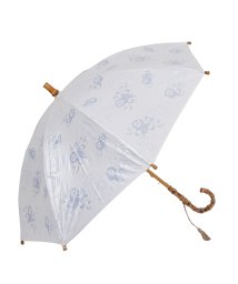 PREMIUM WHITE/プレミアムホワイト PREMIUM WHITE 日傘 長傘 晴雨兼用 軽量 雨傘 レディース 50cm UVカット 紫外線対策 軽量 エレガントローズ柄 ネイビ/506321633