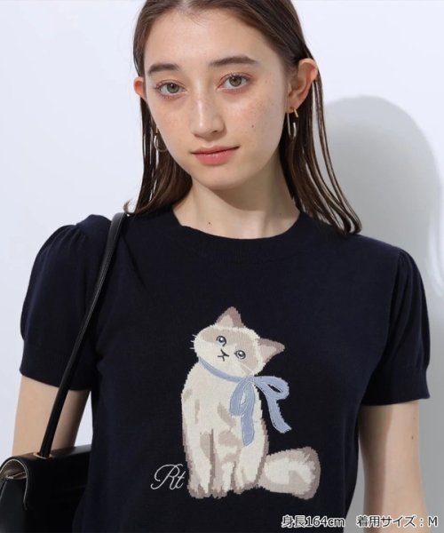 Mimicatパフスリーブニットトップス 予めご了承ください