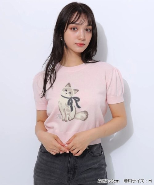 Mimicatパフスリーブニットトップス 予めご了承ください