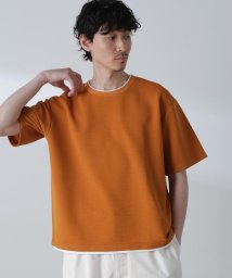 nano・universe(ナノ・ユニバース)/ガーターフェイクレイヤードTシャツ 半袖/D.オレンジ2