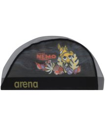 arena(アリーナ)/ARENA アリーナ スイミング メッシュキャップ 昇華プリント  DIS4010/ブラック