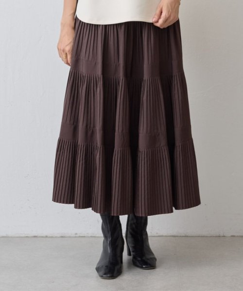 プリーツティアードスカート 