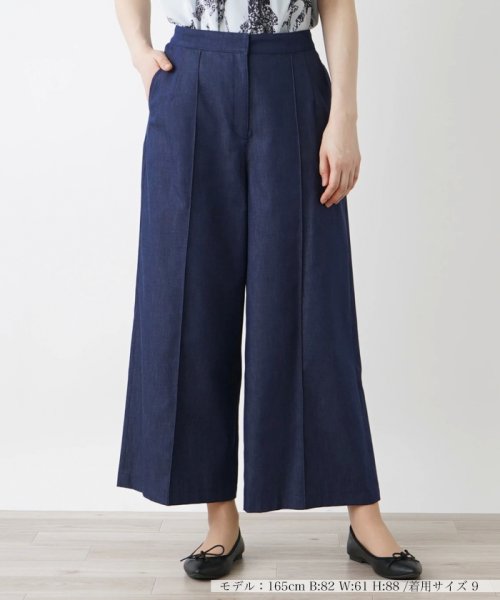 ワイドクロップドパンツ 