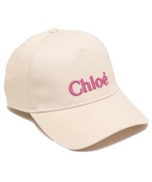 Chloe/クロエ 帽子 刺繍ロゴ ホワイト ピンク ガールズ CHLOE C20049 117/506344558