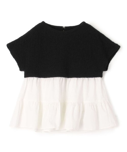 【WEB先行予約】バルキーヤーンジャージーコンビ ティアードプルオーバー 