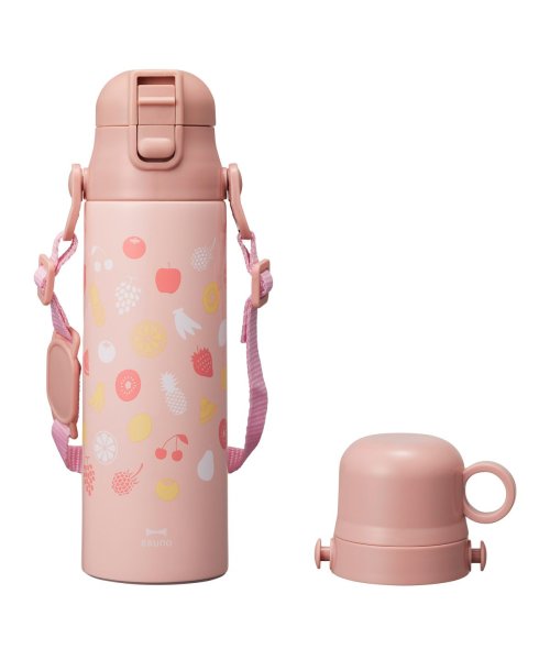 BRUNO ブルーノ 水筒 ステンレスボトル キッズ 570ml 580ml 肩掛け 保温 保冷 ワンタッチ ダイレクト 直飲み コンパクトプッシュ コップ付 人気・おすすめ｜使いやすい・旅行におすすめ 品質保証 全国発送 在庫限り