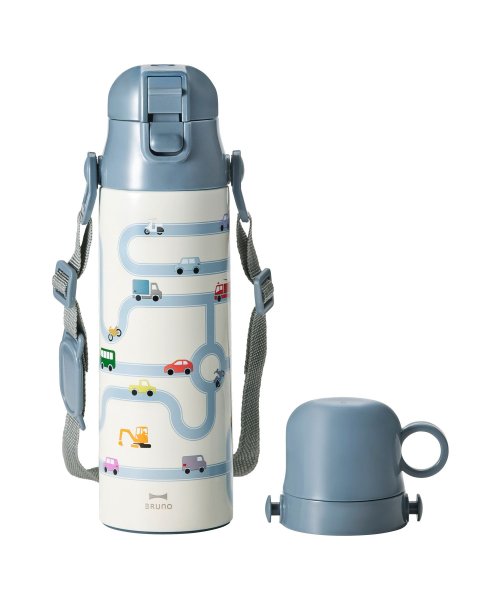 BRUNO ブルーノ 水筒 ステンレスボトル キッズ 570ml 580ml 肩掛け 保温 保冷 ワンタッチ ダイレクト 直飲み コンパクトプッシュ コップ付 人気・おすすめ｜使いやすい・旅行におすすめ 品質保証 全国発送 在庫限り