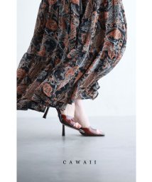 CAWAII/ペイズリースカーフ柄のフレア裾ロングスカート/506350459