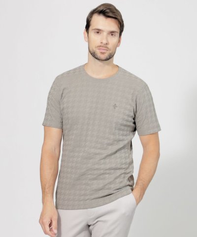 リンクス千鳥ジャカードカットソー