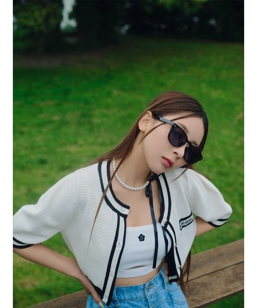 LILY BROWN×MARY QUANT】クロップドニットカーディガン(506355623 