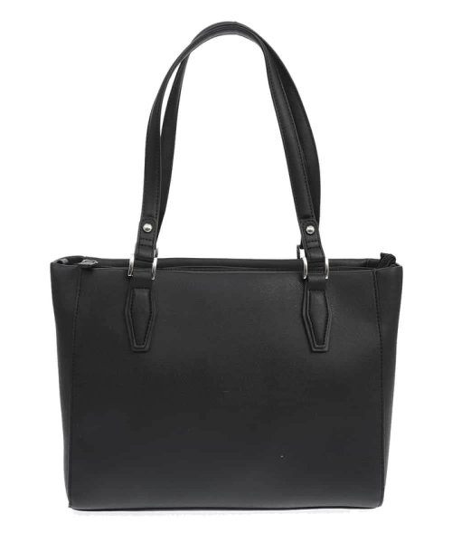 [2WAY]フェイクレザースクエアトートバッグ 