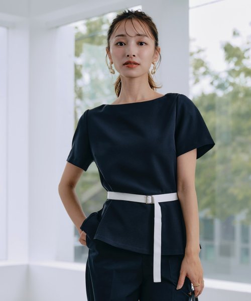《M Maglie le cassetto×吉田理紗》凛と“サマみえ”ペプラムブラウス シャツ・ブラウス T1648967058(12650円)
