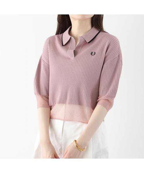 FRED PERRY ニット K7138 SHEER TRIM KNITTED SHIRT - 大阪府の 店舗