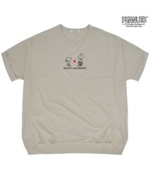  PEANUTS/スヌーピー ピーナッツ チャーリーブラウン 半袖 Tシャツ 裾バルーン 刺繍 SNOOPY PEANUTS/506057515