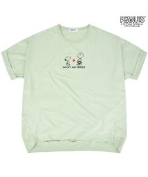  PEANUTS/スヌーピー ピーナッツ チャーリーブラウン 半袖 Tシャツ 裾バルーン 刺繍 SNOOPY PEANUTS/506057515