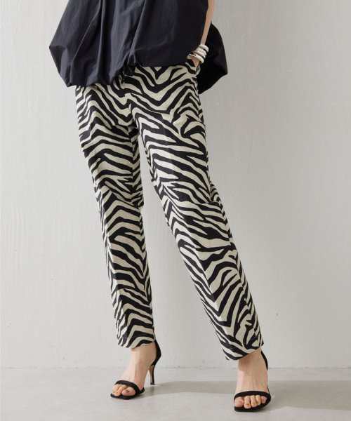 ゼブラプリントハイウエストパンツ 