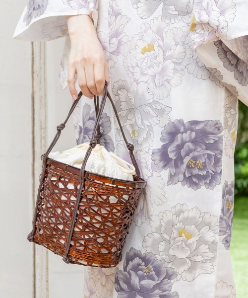 カゴバッグ 花柄 花 良い