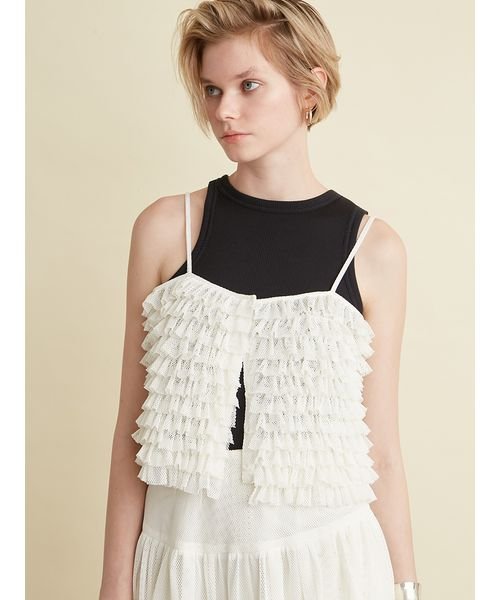 メッシュフリルビスチェ 予めご了承ください