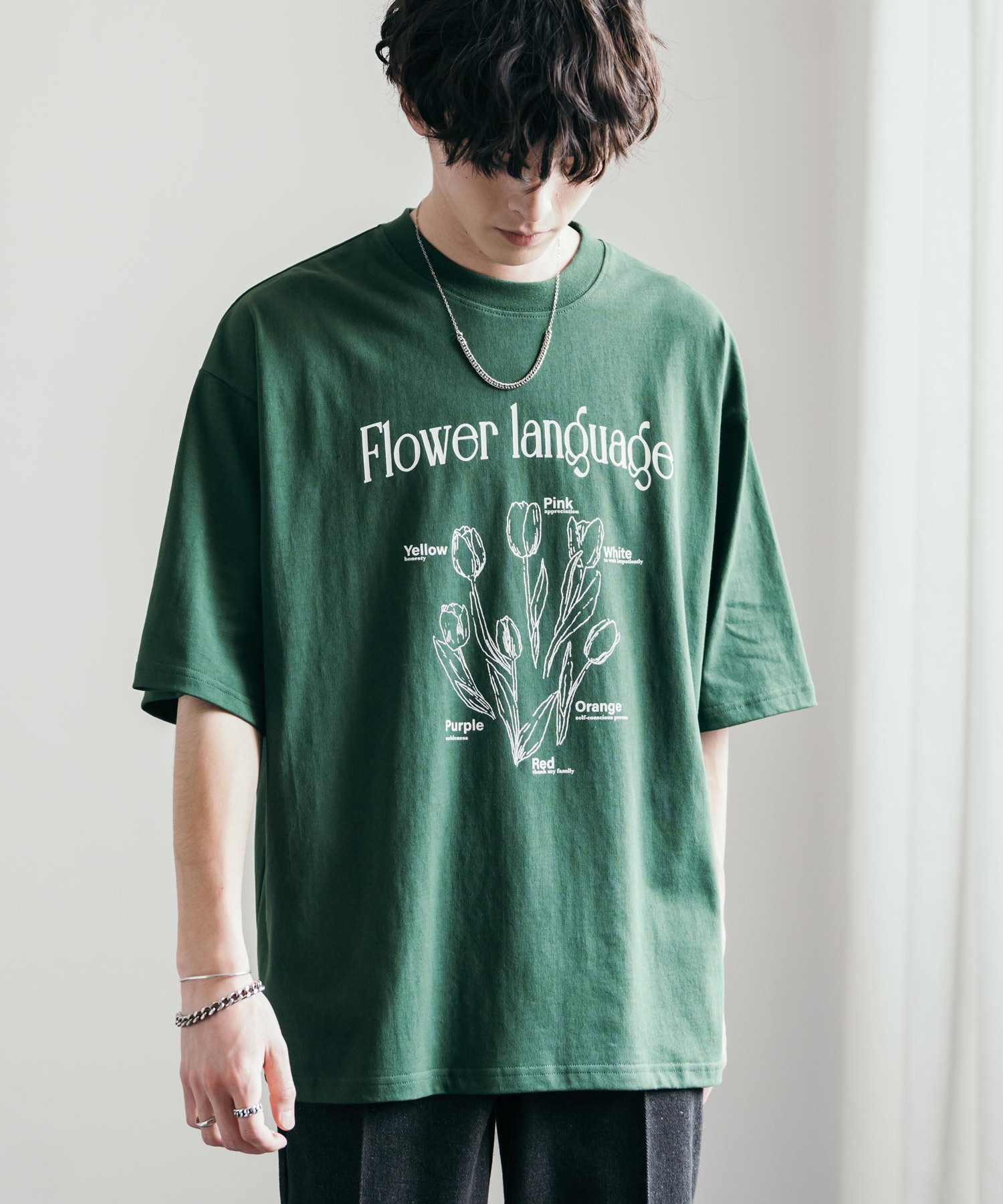 LOEWE ロエベ】クルーネック Tシャツ フラワーロゴ｜メンズ