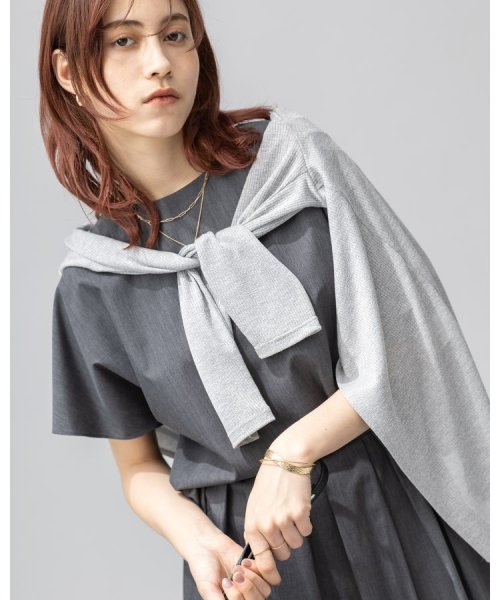 【洗える／UVケア／接触冷感／SETUP可能】ブロード素材フレンチブラウス  L1281299296(9724円)